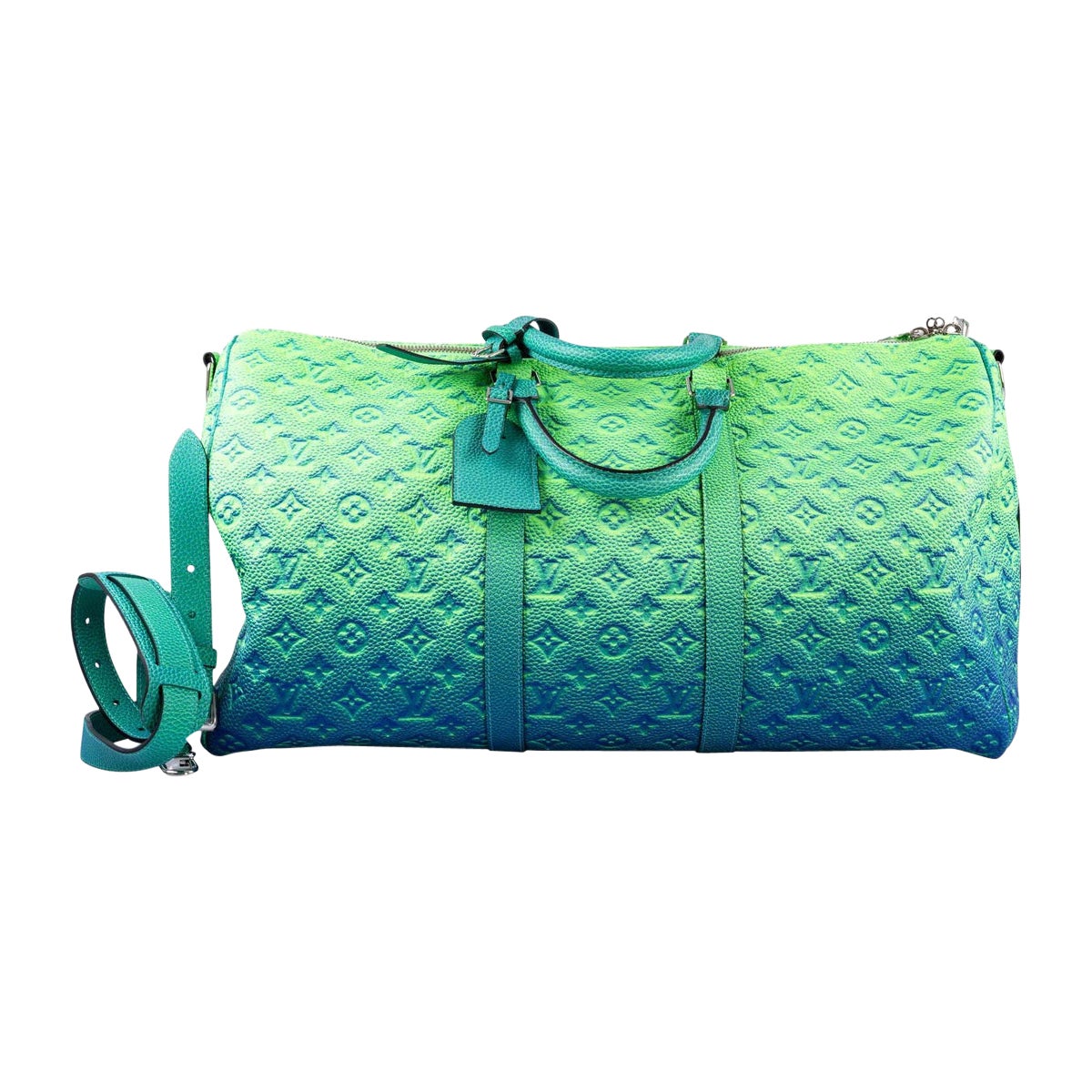 Louis Vuitton Green Keepall - 12 For Sale on 1stDibs