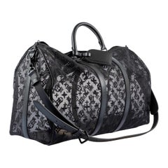Louis Vuitton Monogram See Through Keepall Bandouliere 50 Black Bag