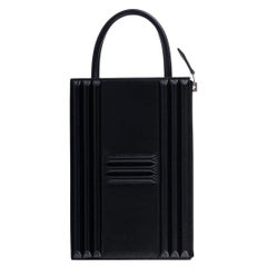 Hermès Cadena Lock Bag Black Tadelakt Leather