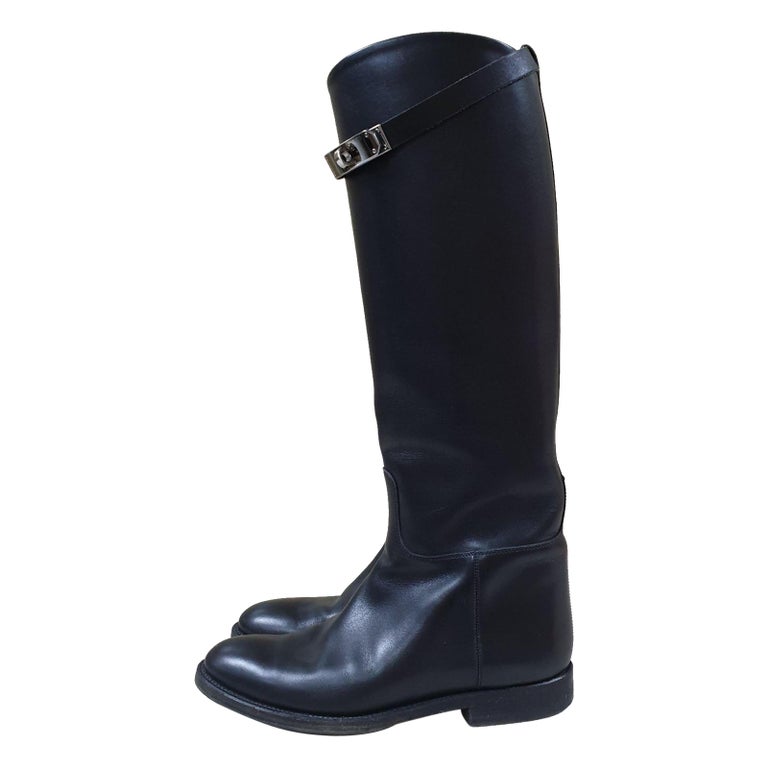 Hermès Black Jumping Boots For Sale at 1stDibs