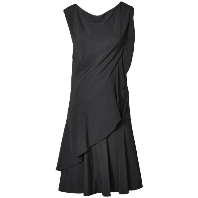 Galanos Silk Crepe Cocktail Dress For Sale at 1stDibs