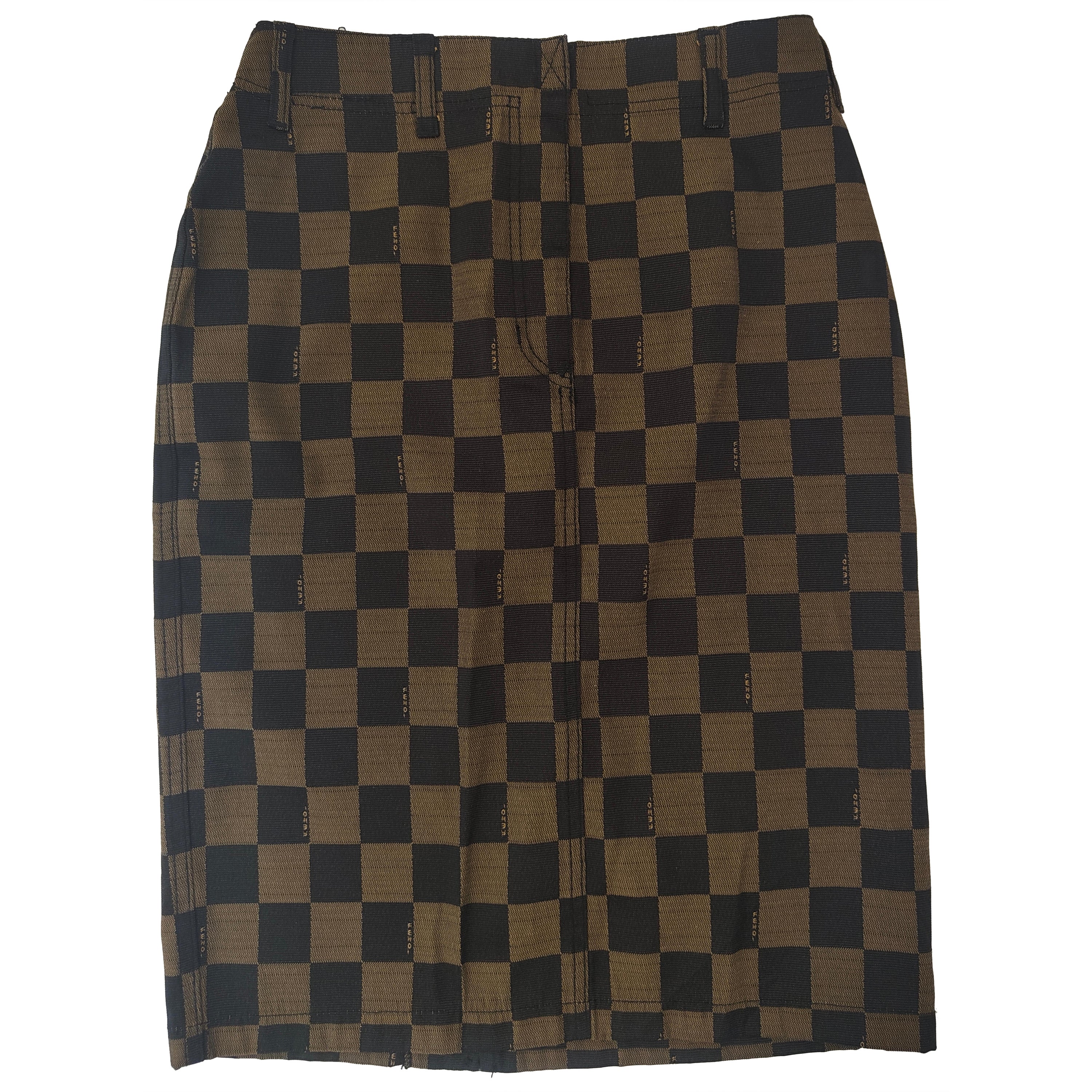 Fendi brown black skirt For Sale