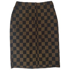 Used Fendi brown black skirt