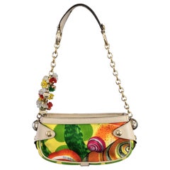 Versace Tropical Miami Print Charm Bag