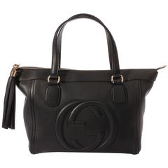 Gucci Soho Top Handle Bag - black leather