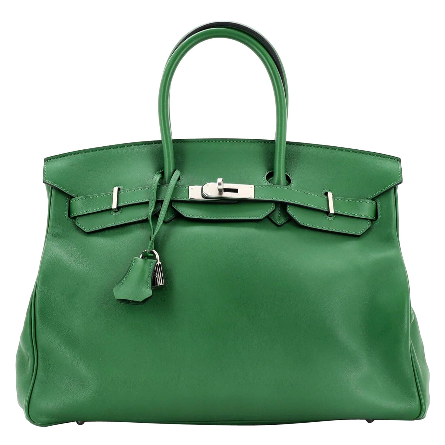 Hermes Birkin Handbag Vert Bengale Swift with Palladium Hardware 35