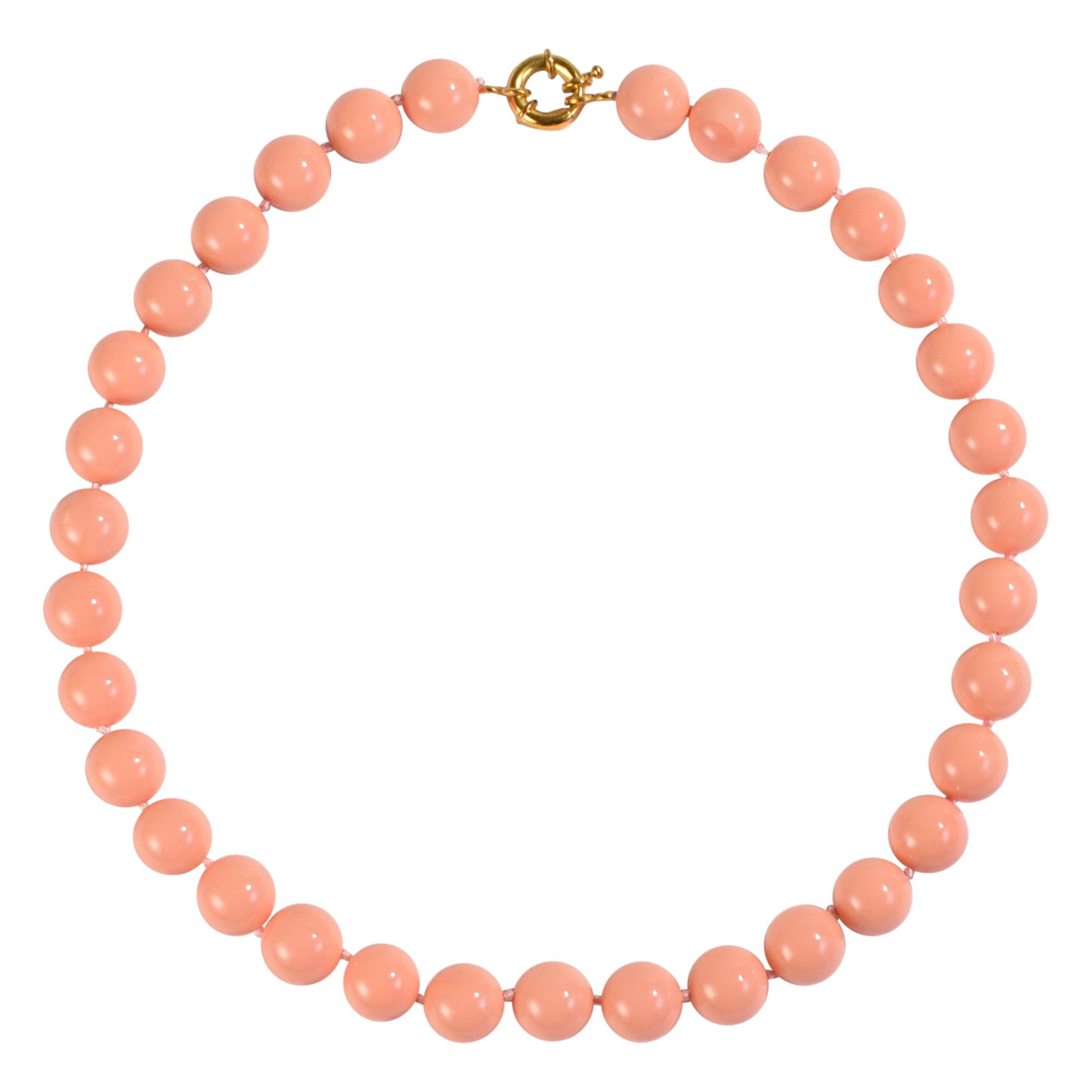 Coral Glass Necklace