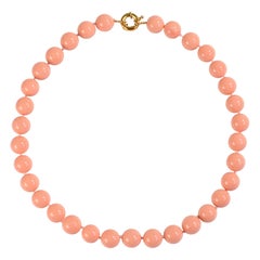 Coral Glass Necklace