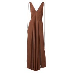 Chado Ralph Rucci Bias Cut Jersey V neck Gown