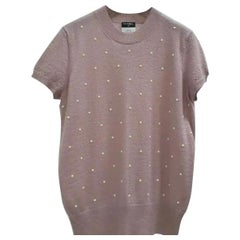 Chanel Pink Cashmer Pearl Top