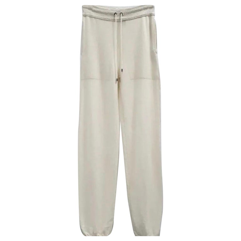 Chanel Ivory Cashmere Pants Trousers For Sale at 1stDibs