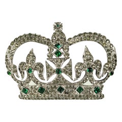 Vintage Art Deco Royal Crown Brooch, Coro