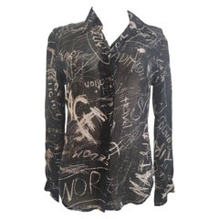 Vintage Moschino see through graffiti shirt