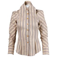 Vivienne Westwood Gold Label Striped Button Up Blouse Top 2