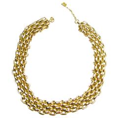 Vintage 1960s Christian Dior Germany Gold Plated Necklace 12