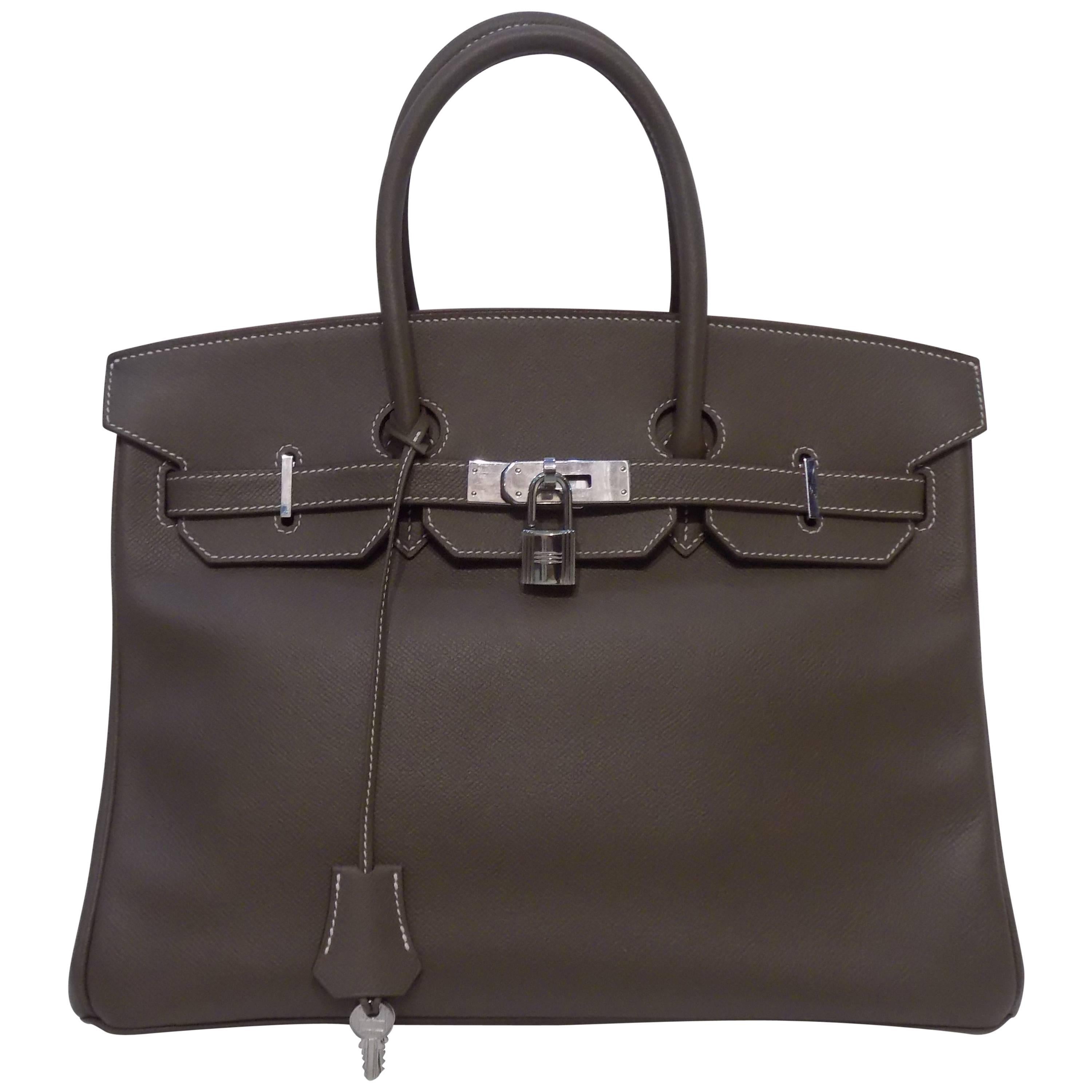 Hermes Brand new customized birkin etoupe togo 35