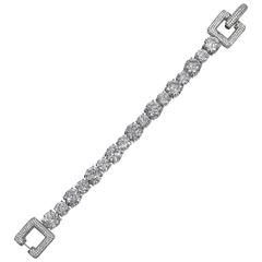 Wonderful Art Deco style faux single row diamond bracelet