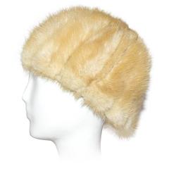 Vintage 60s Blonde Mink Strip Hat