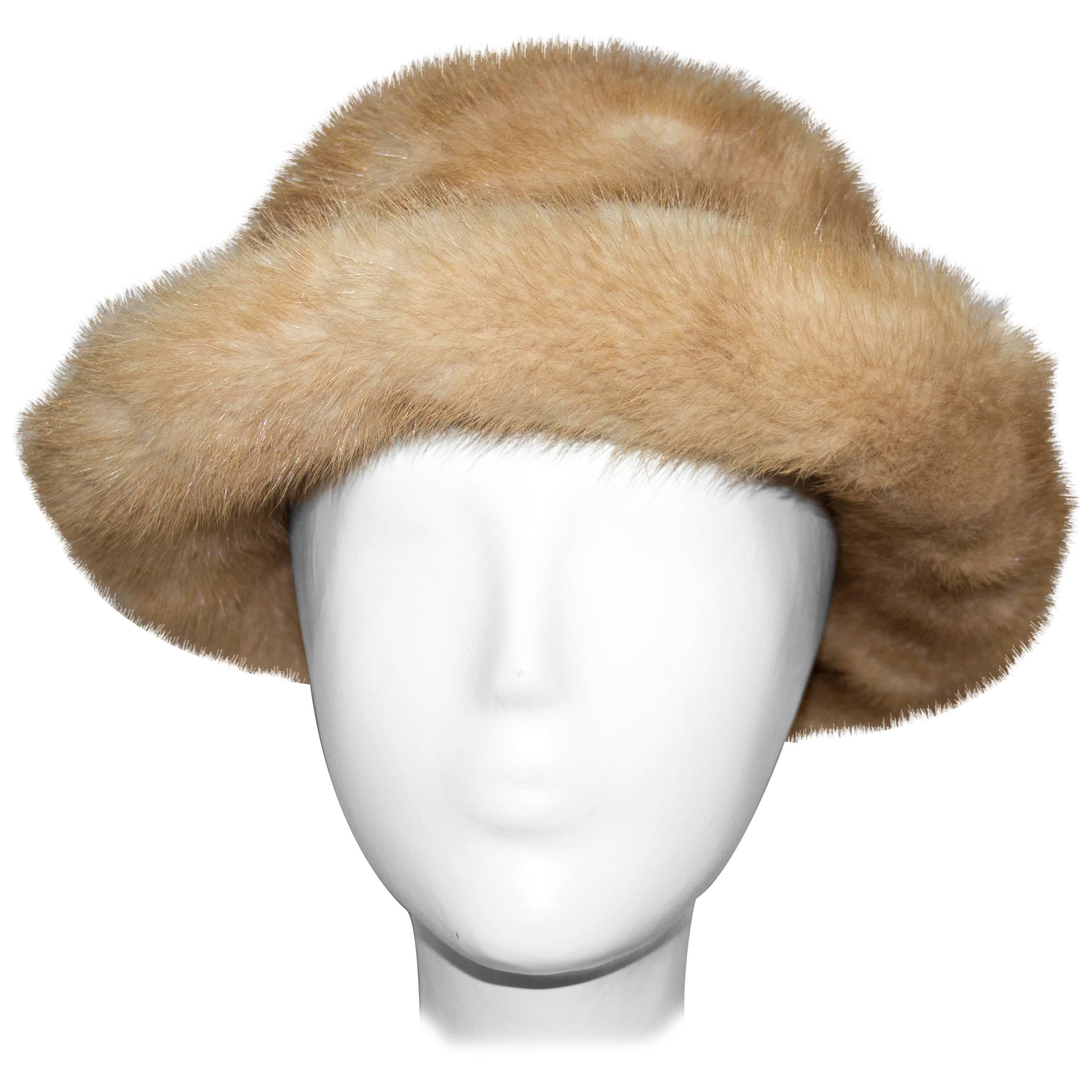 60s Honey Blonde Mink Hat 