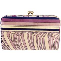 1960s Emilio Pucci Lilac Velvet Clutch 10