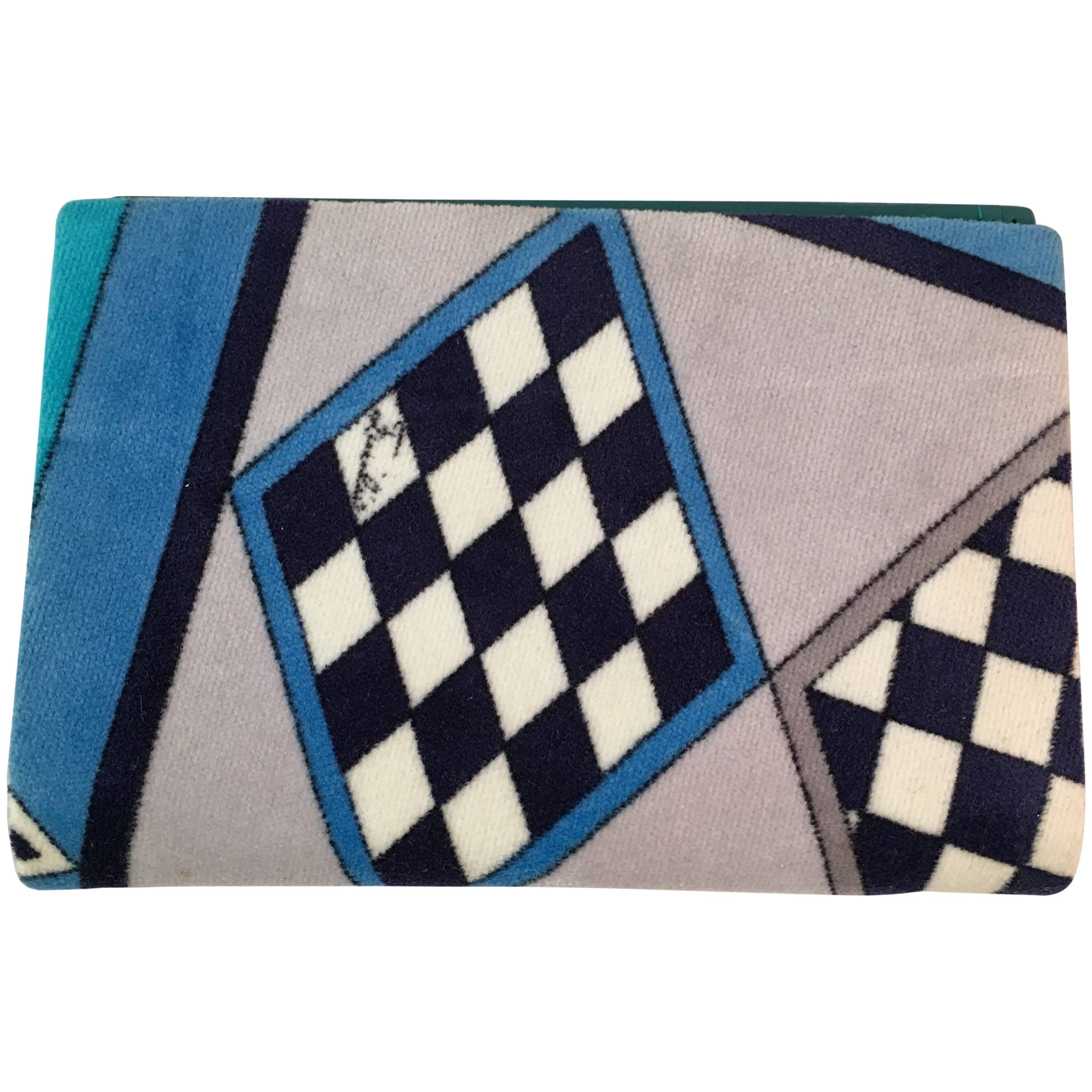 1960s Velvet Geometric Printed Pucci Wallet For Sale