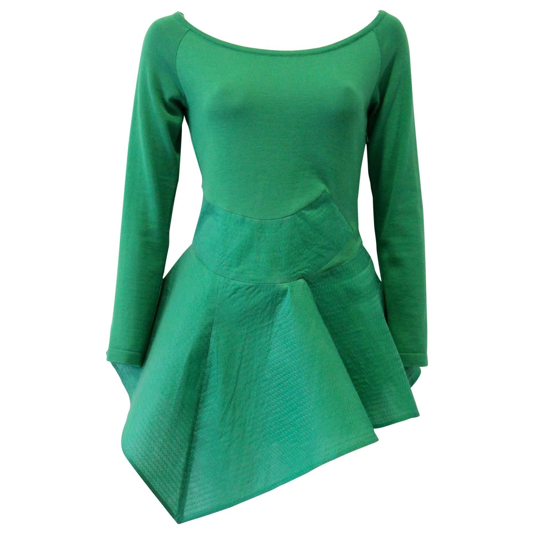 Exceptional Gianfranco Ferre Architectural Origami Peplum Tunic Top For Sale