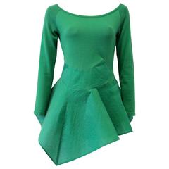 Vintage Exceptional Gianfranco Ferre Architectural Origami Peplum Tunic Top