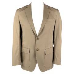 GITMAN BROS for UNIONMADE Size 40 Khaki Cotton Notch Lapel Sport Coat