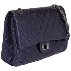 Chanel Jumbo Metallic Blue Reissue Flap