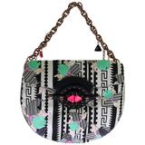 Versace embellished printed bag with chain