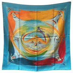 RARE Hermes Smiles in the Third Millenary Silk Scarf