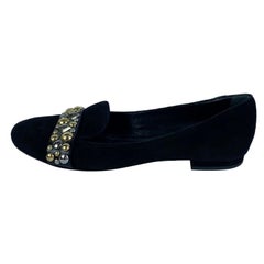 Louis Vuitton EU 39 Black Suede Ballerina Shoes