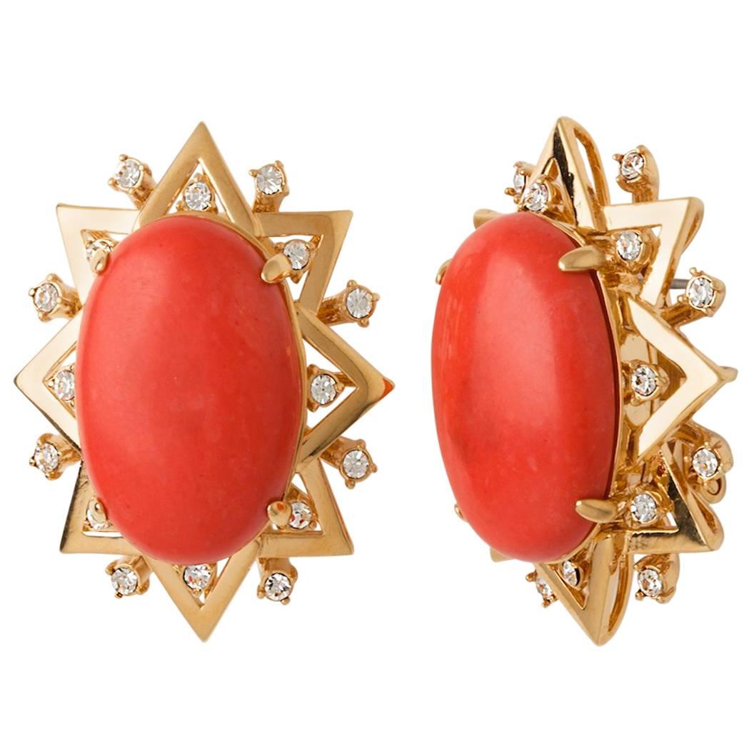  Coral Earrings  For Sale