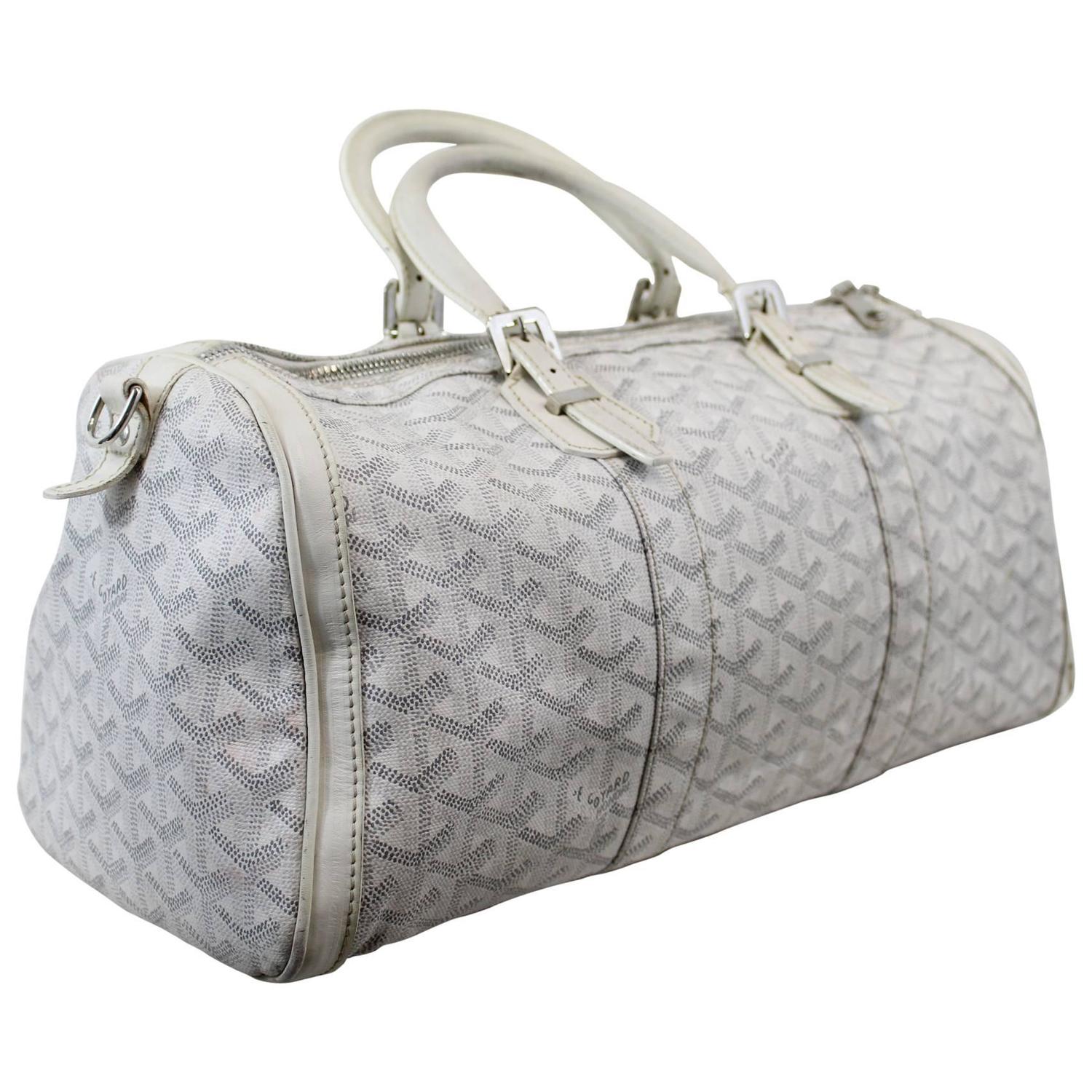 goyard white travel bag