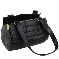 Chanel Black Calfskin leather Chocolat Shoulder Bag