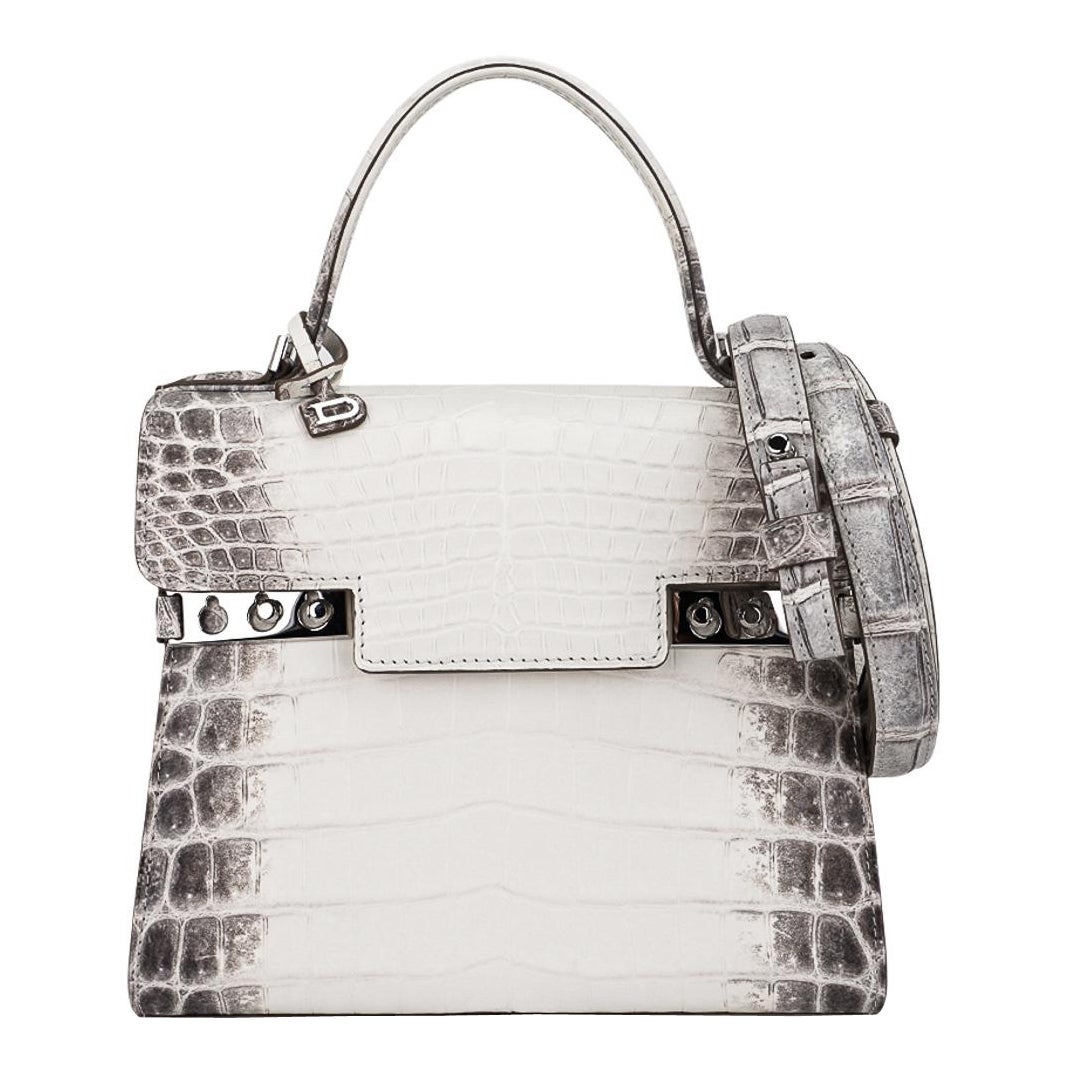 Delvaux Tempete PM Himalaya Crocodile Limited Edition Bag For Sale