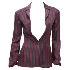 Gucci Silk Pinstripe Blouse - IT 40