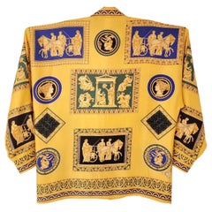 Vintage Gianni Versace 1992 Silk Shirt Greek Mythology Atelier Men's IT48