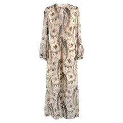 Zimmermann Paisley Printed Long Sleeved Chiffon Maxi Dress