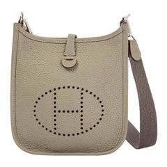 Hermès Evelyne 16 TPM Mini Grey Wool NEW Full-Set For Sale at 1stDibs