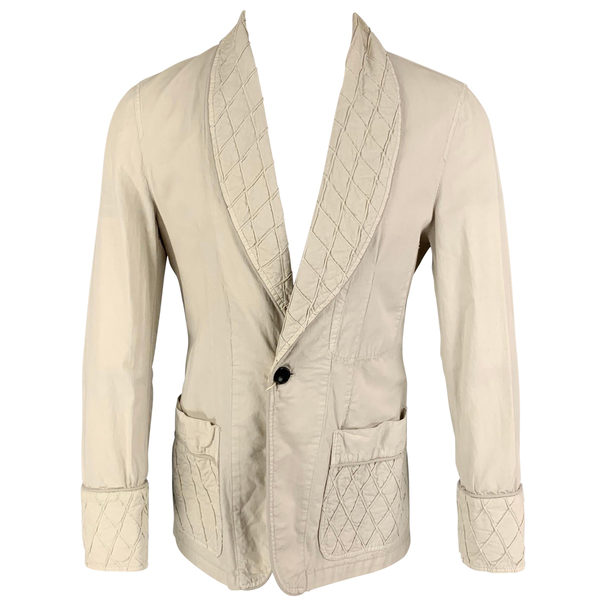 VIKTOR & ROLF Size 36 Off White Cotton Single Button Jacket