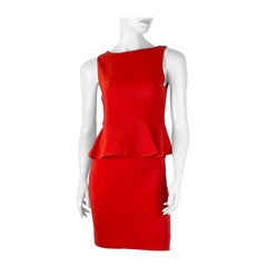 Alice and Olivia EU 38 Red Dress with Ruffle Detail on the Waist