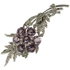 Art Deco Reja Pave Flower Spray