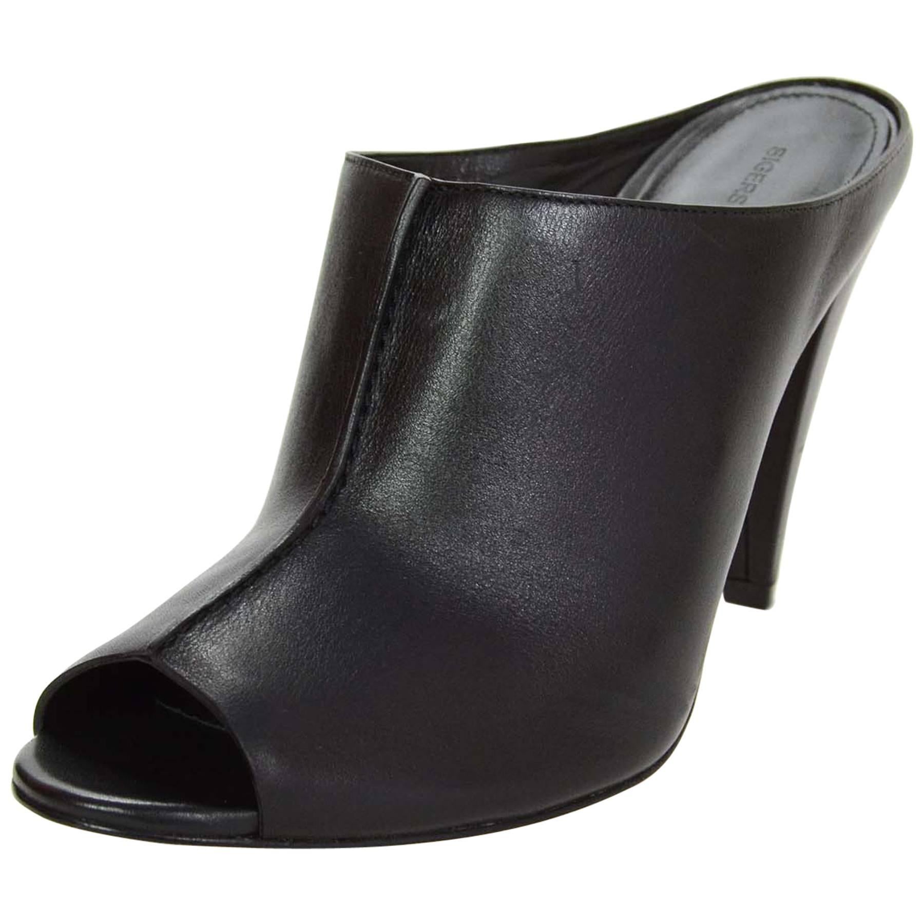 Sigerson Morrison Black Verity Mules Sz 9.5 with Box rt $425