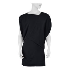 Barbara Bui US 4 Black Asymmetric Collar Dress with Tube Bottom