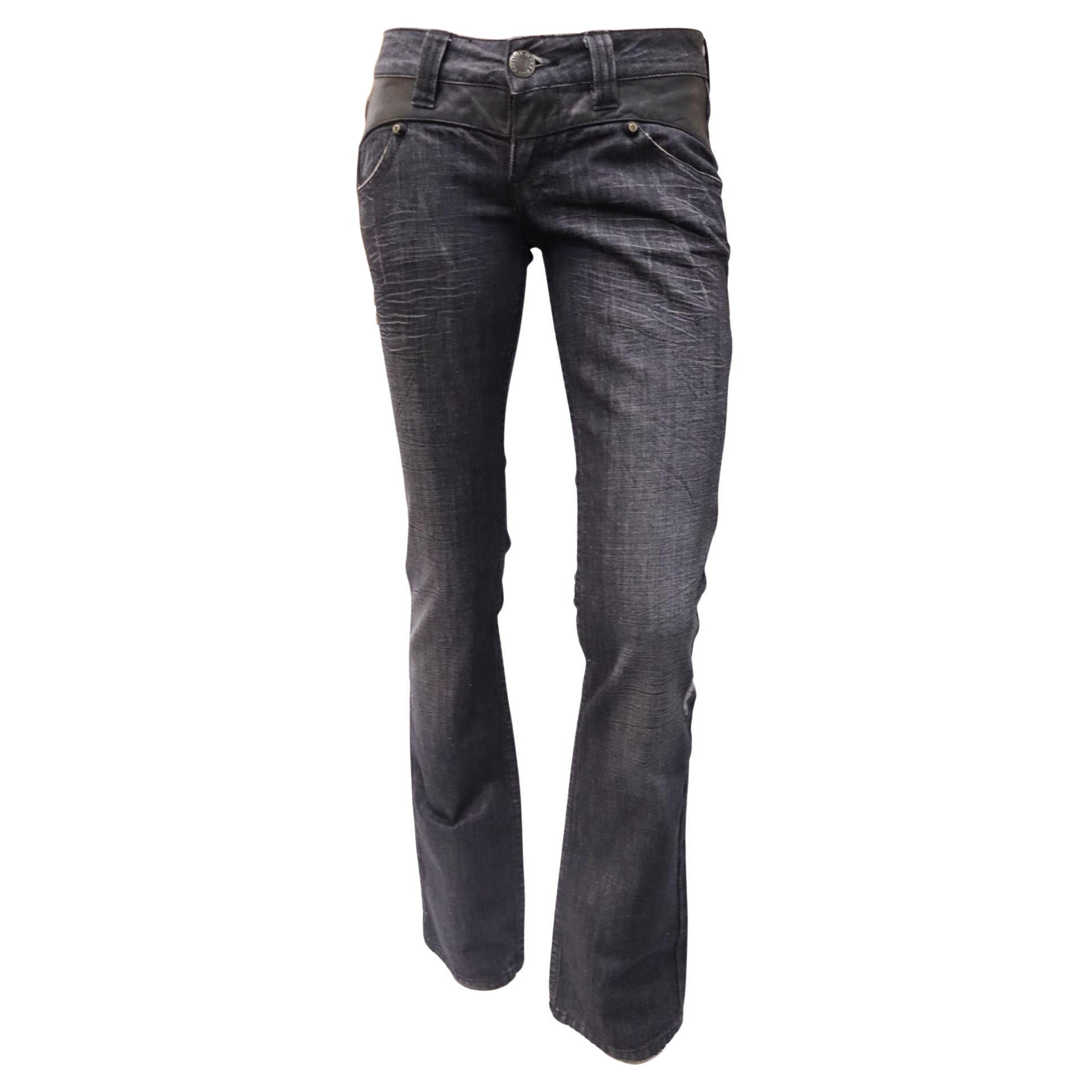Jean Paul Gaultier EU 26 Low Rise Vintage Denim Jeans For Sale