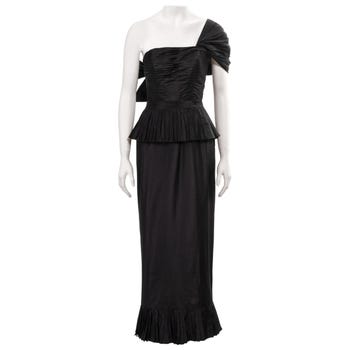 Chanel Black Silk Taffeta Evening Dress, 1986