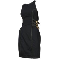 Versace Black Buckle Dress