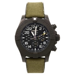 Breitling Black Breitlight Nylon Rubber Avenger Hurricane Men's Wristwatch 50 mm