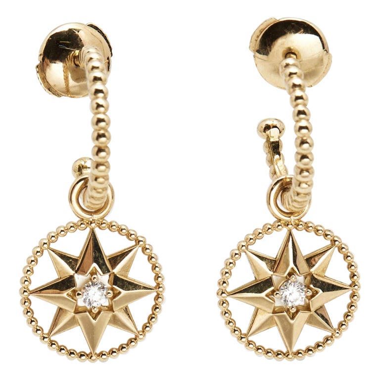 DIOR Rose des Vents earring in rose gold and diamonds